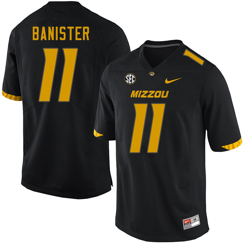 Men #11 Barrett Banister Missouri Tigers College Football Jerseys Sale-Black